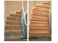 Treppenrenovierung - Setzstufe wei&szlig; Dekor Trittstufe Asteiche